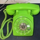 Vintage Stromberg Carlson Lime Green Rotary Desk Telephone Phone Retro 1976