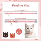 Pink Breakaway Cat Collar With Pearl Pendant Bowtie Safety Buckle Girls