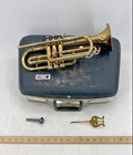 Conn Director Brass Trumpet Shooting Stars Original Case Mouthpiece Lyre Vtg