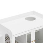  Luxury Xl White Cat Litter Box Enclosure  Modern Dog-proof Cat Condo 
