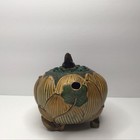 20th Century Chinese Cloisonn   Teapot Yellow Lotus Flower