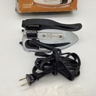 Vintage Valiant Travel Iron With Box 8ft Cord Folding Handle Tested And Works