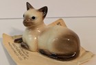 Hagen-renaker Siamese Cat Lying Down Figurine W  Original Card