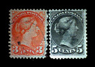 Used Canada Scott 41   42 Victoria Small Queen Issue 3   5 Cents  light Cancels 