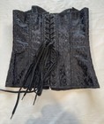 Sexy Black Lace Corset - Vampire Goth Gothic Style Bustier Size L New 
