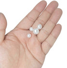 Half Pearl Beads 115pcs 3 Sizes Half Flatback Round Pearl Bead Loose Beads 8mm 1