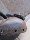 Antique Vintage African Tribal Dan Mask Hand Carved Wood Raffia Beard Ceremonial