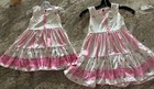 Adorable Pink Floral Tiered Lace Trim Girls Dress Vintage Inspired 4 5y