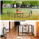 24   H Pet Dog Playpen Fence Large Crate 16 Panels Pet Kennel With Door Outdoor