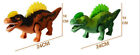 Electric Toys Walking Glowing Dinosaur Sound Model Children Interactive Orange