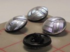 24 Med Vintage Czech Glass Shank Button Silver Folded Texture Design3 4  18mm 24
