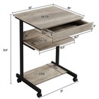 Rolling Computer Desk Small Laptop Pc Corner Table Workstation For Home Office