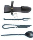 Medieval Cutlery Set Hand Forged Medieval Kitchen Set Spoon Knife Fork Vikings