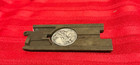 Original Mills Brass 3 Three Count Fifty Cent 50c Brass Pay Slide Coin Slide