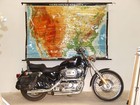 United States Of America Usa Texas Physical 1966 School Wall Map 195x131cm