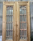 Antique French Double Doors  40x98  Iron Wood European Old World Door  D188