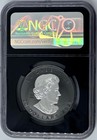 2023  20 Canada Maple Leaf Super Incuse Black Rhodium Ngc Pr70 Reverse Proof Fr