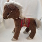 Vtg Brown Plush Horse From Princess Soft Toys Minneapolis Usa Standing
