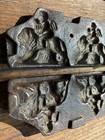 Antique Toy Candy Mold 140 Cast Iron 3 Cherub On Lion   Separate Unhinged Halves