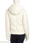Nwt  248 Juicy Couture Beige Cream Hooded Bomber Winter Jacket In Dial Size Xl