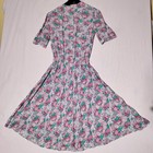 Jackie Bernard Eklektic Dress Floral With Belt Size 10 Amazing Designer Vintage