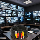 4 X 75ft Video Power Cable Bnc Dc Security Camera Rca Dvr Cord For Cctv