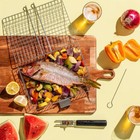 Portable Stainless Steel Folding Grill Basket Bbq Grill Basket With Handle