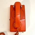 Burnt Orange Itt Rotary Style Dial Phone - Vintage Landline Telephone