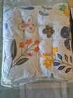 Set Of 3 Floral Chair Cushions Tufted Tie On Seat Pads 13x13 Botanical