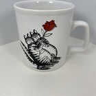 Vintage Kiln Craft B kliban Cats With Rose Mug - Whimsical Fun Cartoon Art 
