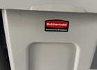 Rubbermaid Commercial Slim Jim Recycling Station Set 4 Waste Bins W  Signs