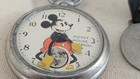 1933 Working Disney Ingersoll Mickey Mouse Pocket Watch With Fob