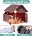 Insulated Dog House W  Heating Pad Weatherproof Outdoor Kennel Large Dogs