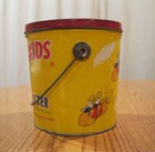 Vintage  The Peanut Kids  Peanut Butter Tin  W lid   Handle