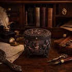 Antique Victorian Bronze Jewelry Box With Relief Scenes Of Cherubs France c1850