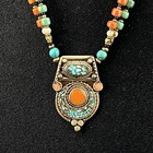 Outstanding Tibetan Traditional Handmade Beautiful Beaded With Pendant Necklace