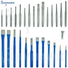 New 28pc Punch   Chisel Set Cold Taper Center Pin Metal Steel Punch With Pouch