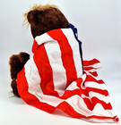Trumpy Bear Deluxe Original 22    Plush Zipper Pouch American Flag Trump 2017 Nwt