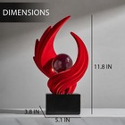 Modern Red Statue Living Room Decor  Abstract Art Table Decor Accents  Resin    