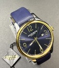 Akribos Xxiv Ak869bu Blue Date Dial Blue Leather Strap Watch 44mm