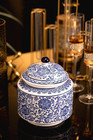 Blue And White Ginger Jar  Chinoiserie Vase  Small Chinoiserie Porcelain For Hom