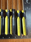 11 Pieces Vintage Stanley Usa Yellow   Black Screwdrivers Flat Phillips 
