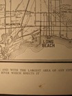 Vintage 1936 Atlas Gazetteer Map Page Los Angeles Ca Long Bea Original 11inx14in