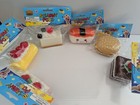 Lot Of 6 Squishy Food  Squeeze Stress Relief Toys Cake  Sushi  nigiri  Hamburger