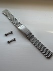 For Omega Replacement 18mm Beads Of Rice Vintage Watch Strap Stainless Steel