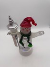 Swirling Glitter Water Globe Snowman Christmas Clear Works