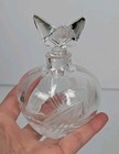 Vtg Astral Full Lead Perfume Bottle Hand Made Cut Etched Crystal With Stopper 4   