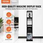 Magazine Display Rack Foldable 4-tier Brochure Literature Display Stand Portable
