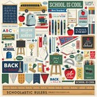 Carta Bella Back To School Collection Kit 12 x12  Paper Stickers Echo Park Paper