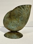 Vintage Brass  shell Nautilus Footed Planter Midcentury Mcm Beach Coastal Rare